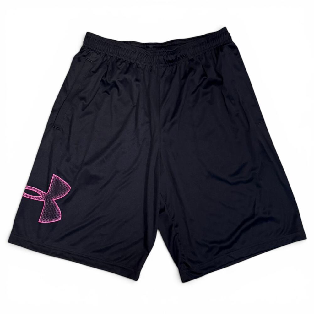 Under Armour Black Pink UA Tech Graphic Fitness Basketball Shorts Medium